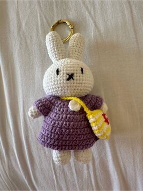 Crochet Miffy Keychain